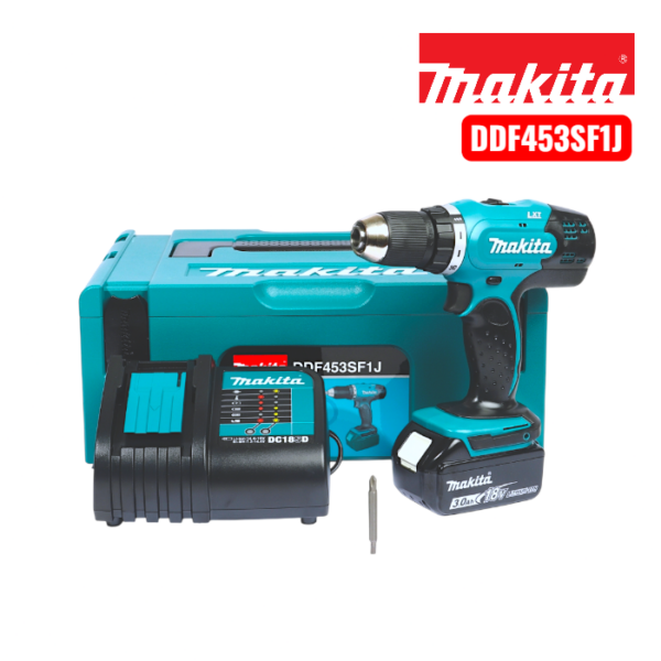 สว่านไขควงไร้สาย DDF453SF1J 18V (แบต+MAKPAC) MAKITA 4