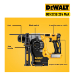 สว่านโรตารี่ไร้สาย DCH273B 20V MAX (เครื่องเปล่า) DEWALT - Image 6