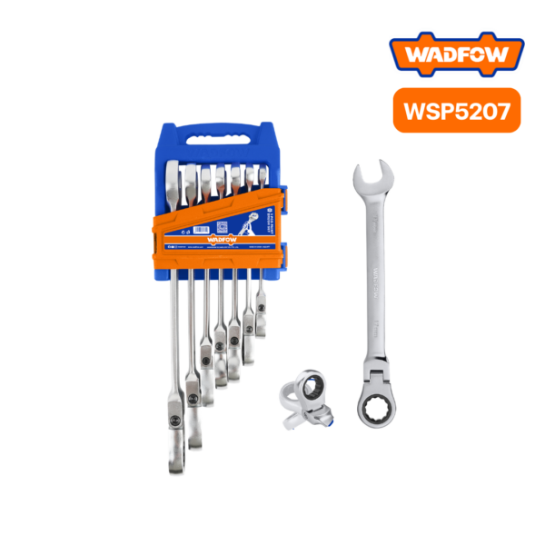 ชุดประแจแหวนข้างปากตายปรับมุมได้ WSP5207 WADFOW