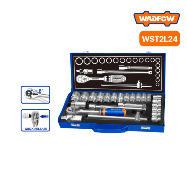 ชุดบล็อก 24 ตัว 1/2 INC (WST2L24) WADFOW