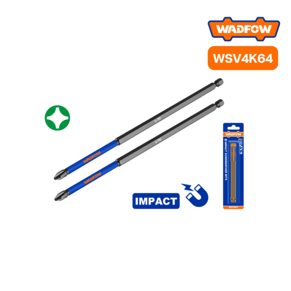 ดอกไขควงกระแทกแฉก (WSV4K64) PH2 150MM 2PCS/SET WADFOW