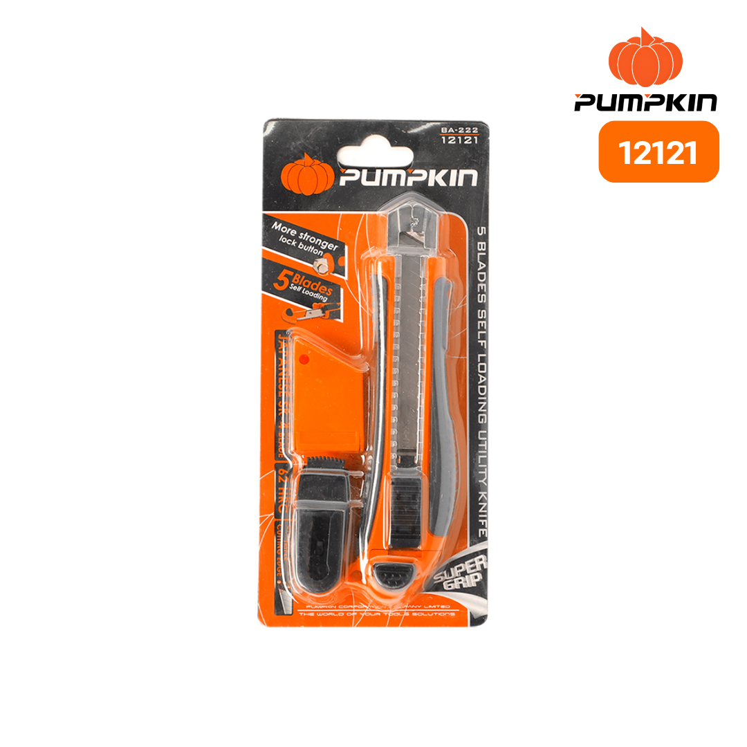 มีดคัตเตอร์ใหญ่ (12121) BA-222 18MM. PUMPKIN มีดคัตเตอร์ใหญ่ (12121) BA-222 18MM. PUMPKIN