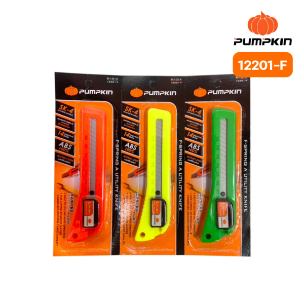 มีดคัตเตอร์ใหญ่สปริง (12201-F) S-101A PUMPKIN