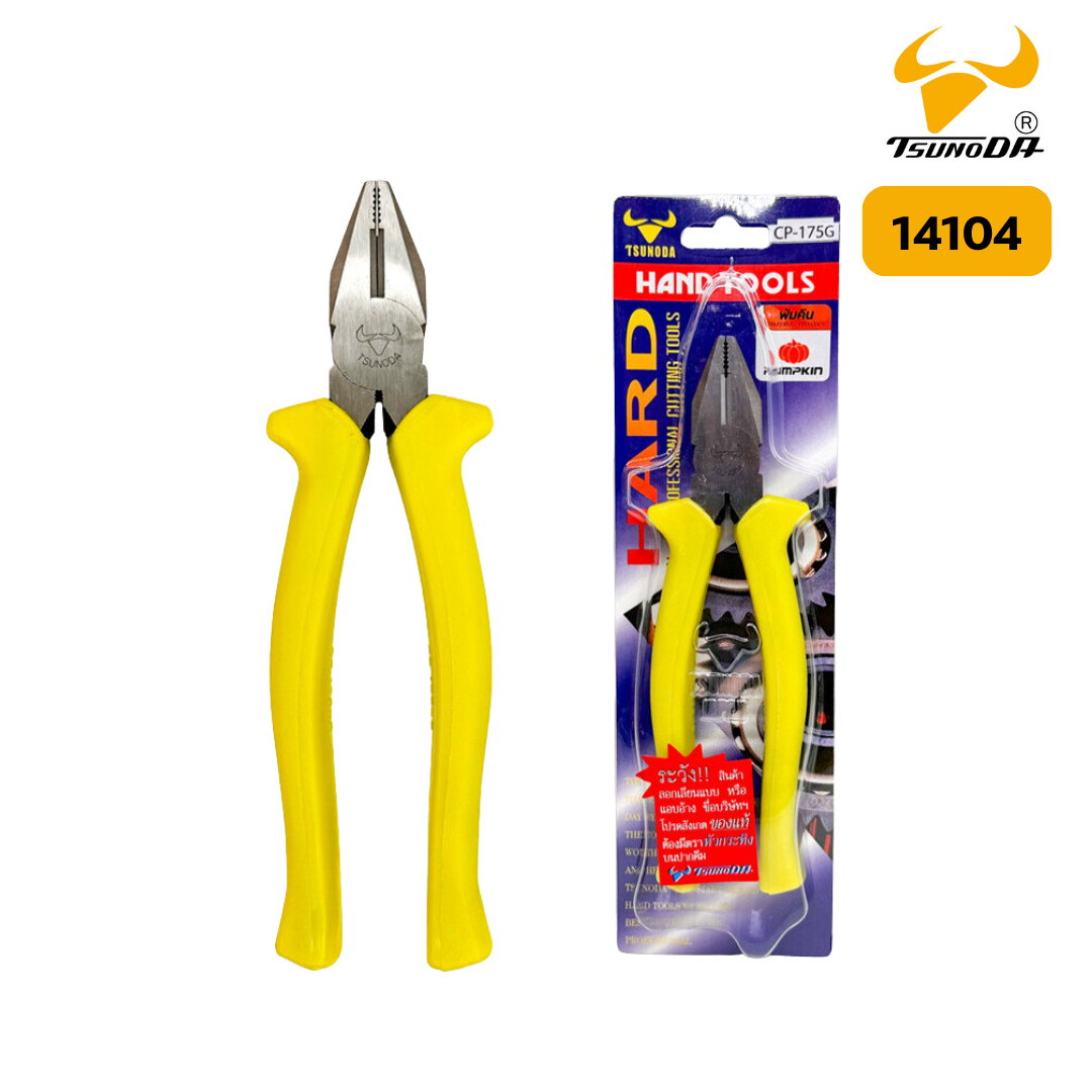 คีมปากจิ้งจกด้ามหนา (14104) CP-175G 7INC TSUNODA คีมปากจิ้งจกด้ามหนา (14104) CP-175G 7INC TSUNODA