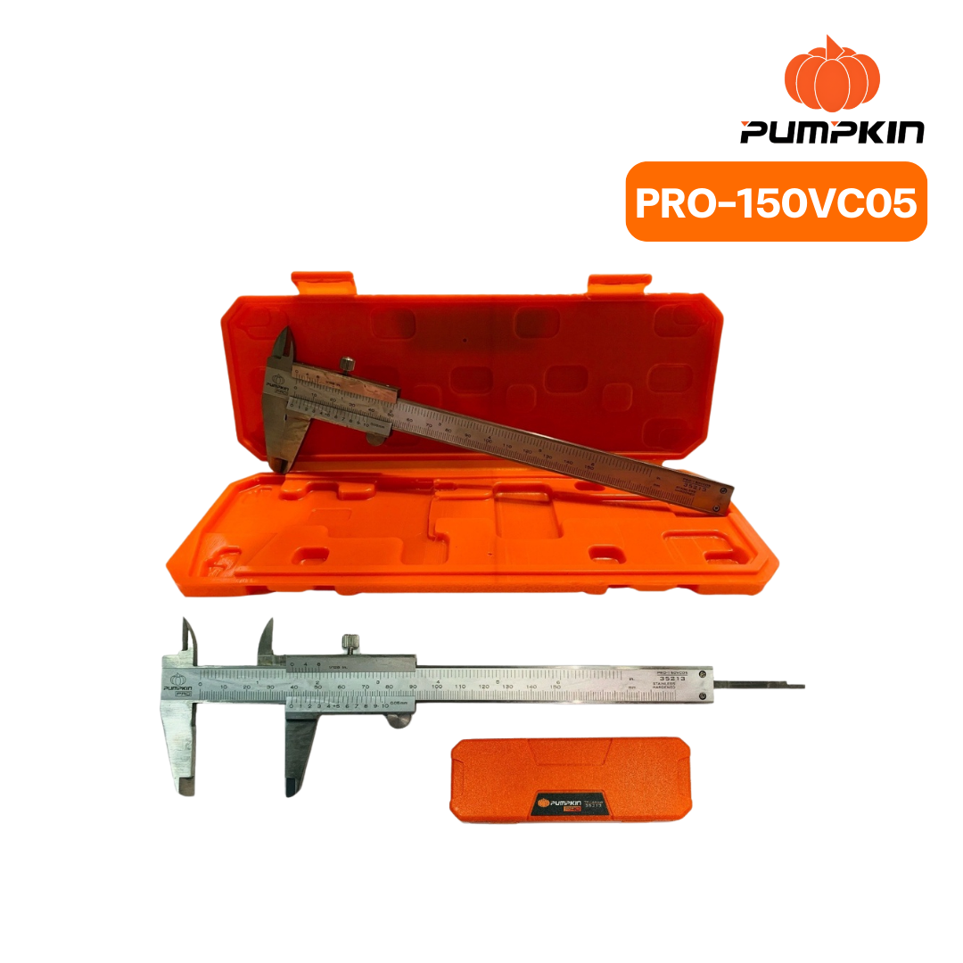 เวอร์เนียสแตนเลส PRO-150VC05 6INC (150x0.05MM.) PUMPKIN PRO เวอร์เนียสแตนเลส PRO-150VC05 6INC (150x0.05MM.) PUMPKIN PRO