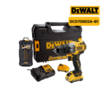 สว่านกระแทกไร้สาย DCD706D2A-B1 12V 2.0Ah พร้อมชุดดอกสว่าน 16 ชิ้น DEWALT