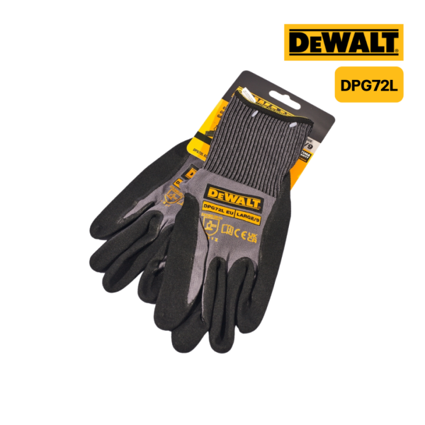 ถุงมือทำงานแบบยึดจับทนทานสูงยืดหยุ่นได้ DPG72L ไซส์ L DEWALT