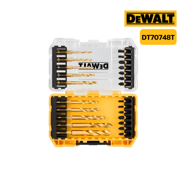 ชุดดอกไขควง-ดอกสว่าน DT70748T 24ชิ้น DEWALT