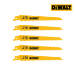 ใบเลื่อยชักตัดไม้ DW4802 6INC 6TPI (แพ็ก 5 ใบ) DEWALT