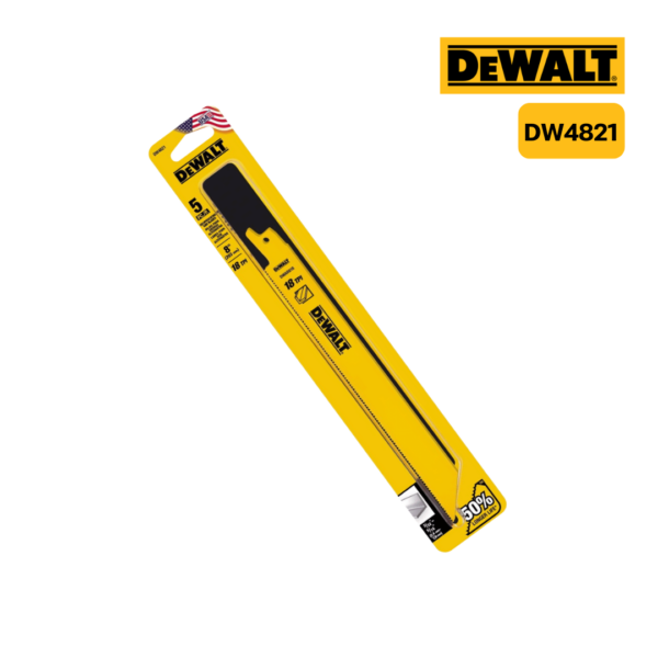 ใบเลื่อยชักสำหรับตัดเหล็ก DW4821 ยาว 8INC (แพ็ก 5 ใบ) DEWALT