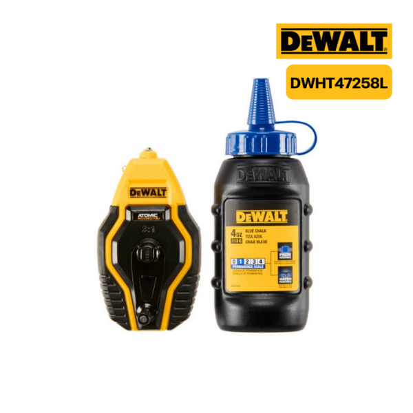 บักเต้าตีเส้น Atomic DWHT47258L พร้อมผงชอลก์สีน้ําเงิน DEWALT
