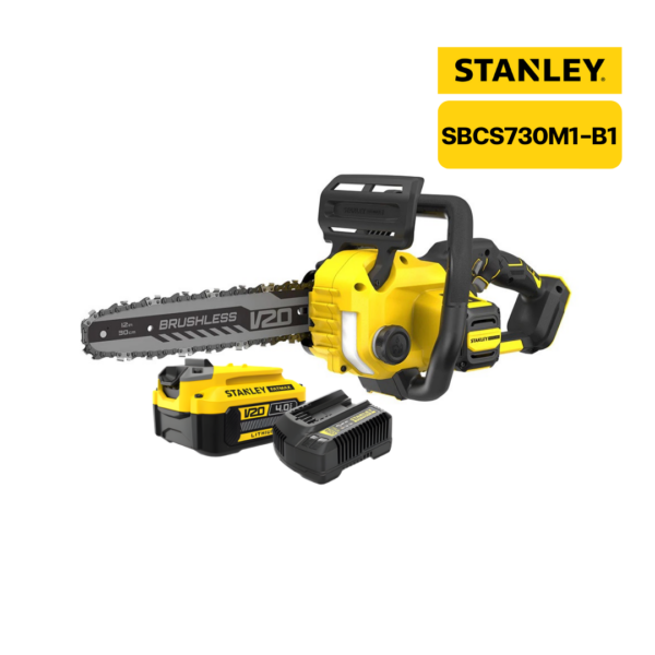 เลื่อยโซ่ไร้สาย SBCS730M1-B1 V20+แบต4.0AH+แท่นชาร์จ STANLEY