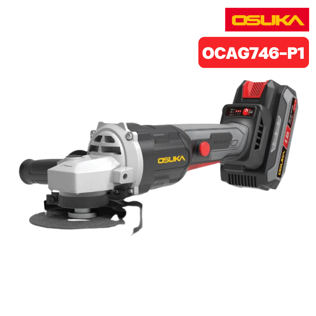 OSUKA เครื่องเจียร์ไร้สาย OCAG746-P1 OSUKA เครื่องเจียร์ไร้สาย OCAG746-P1 20V+แบต5.0AH1ก้อน+แท่น ประกัน 1 ปี **** - Image 1